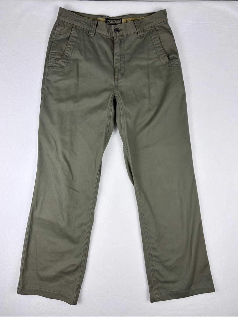 Mountain Khakis Men’s 31x32 Olive Green Outdoor Chino Hiking Pants Straight Leg